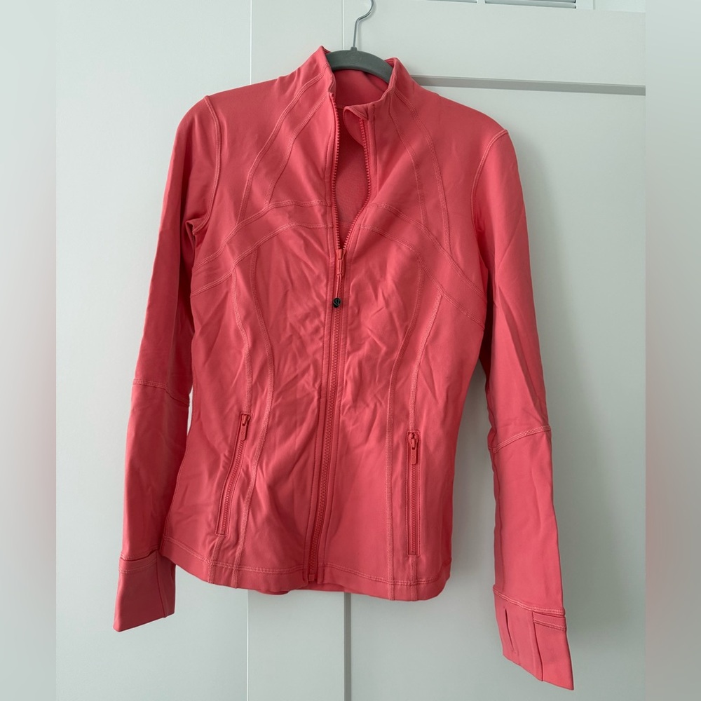 Lululemon Define Jacket Pink Luon Athletic Activewear Thumbholes